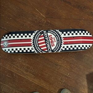 Kryptonics 1965 Red, Black & White Skateboard Deck for wall decor